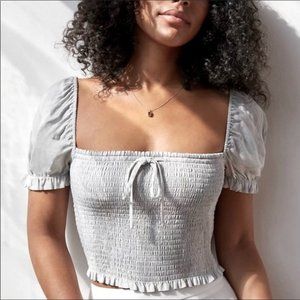 Aritzia Wilfred Smocked Blouse Medium